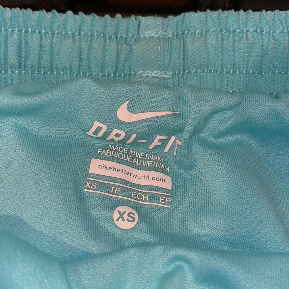 Nike Dri Fit Light & Dark Blue, White Trim Running Shorts sz XS EUC